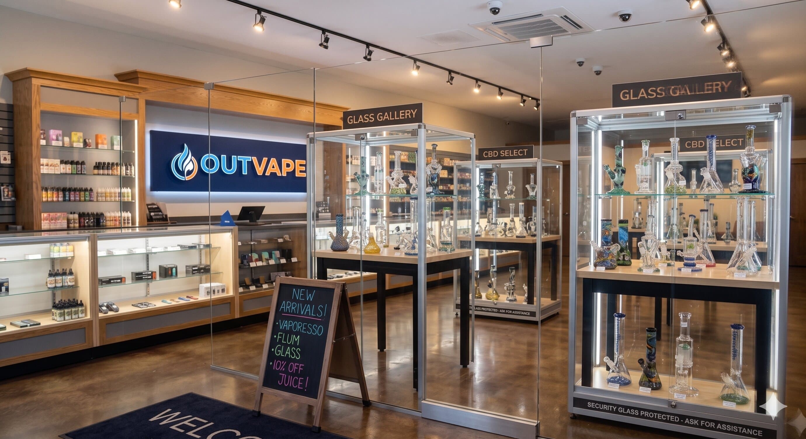 Glass gallery display